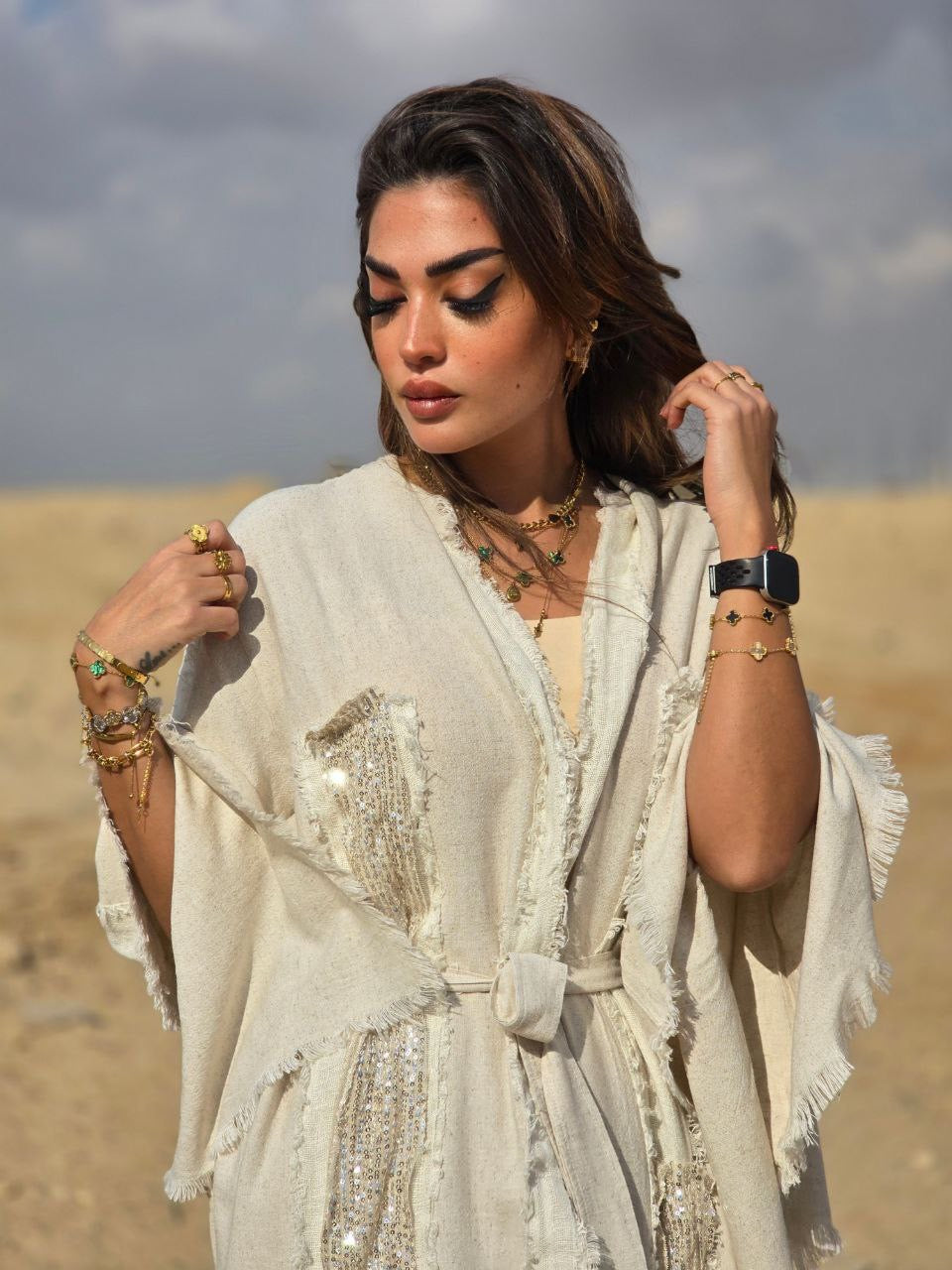 Golden Veil Kaftan