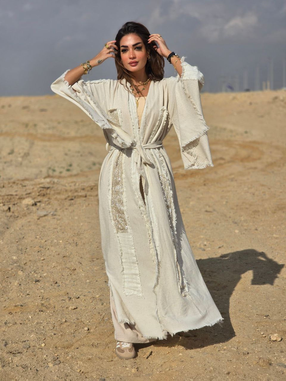 Golden Veil Kaftan