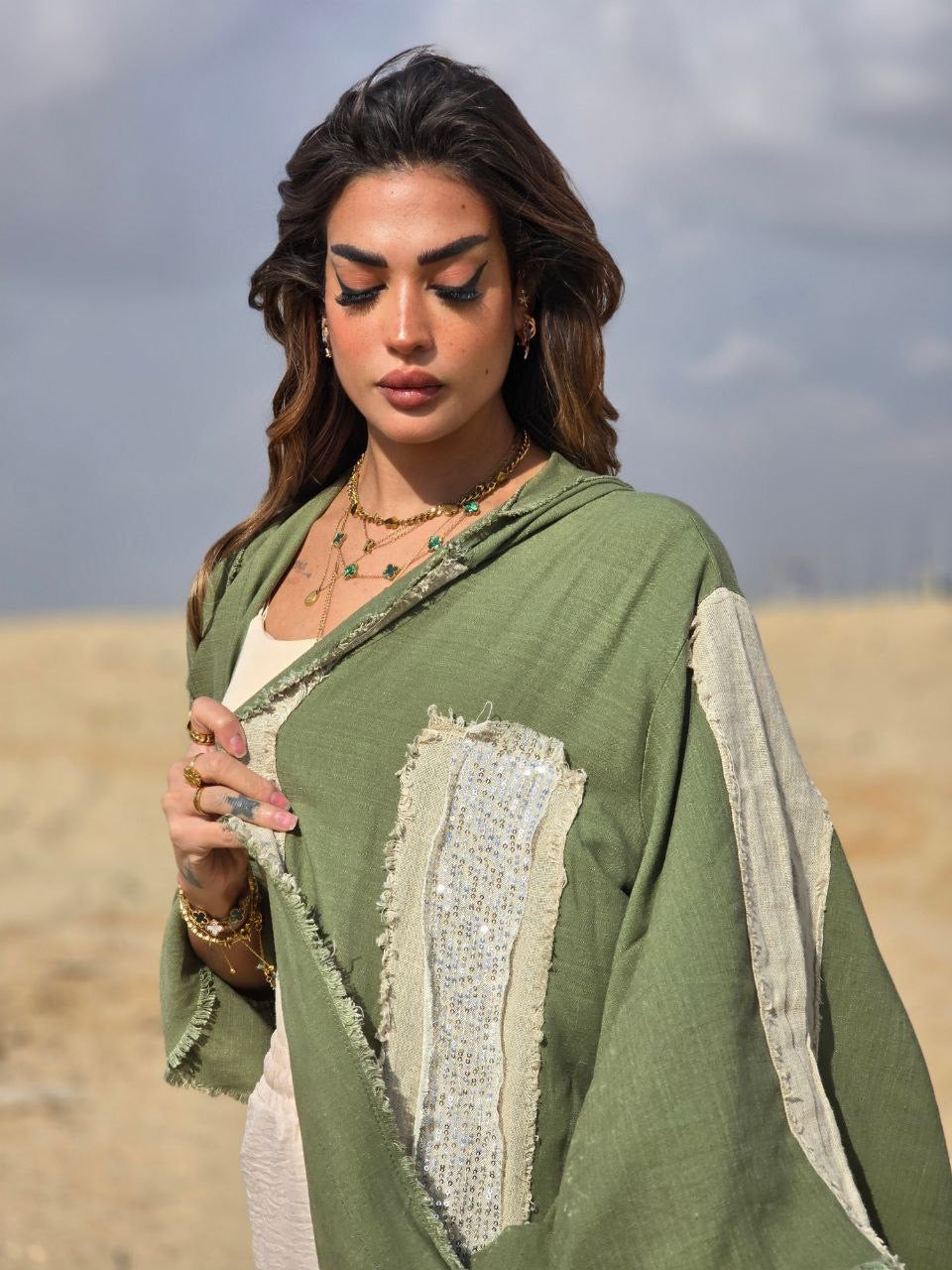 Golden Veil Kaftan