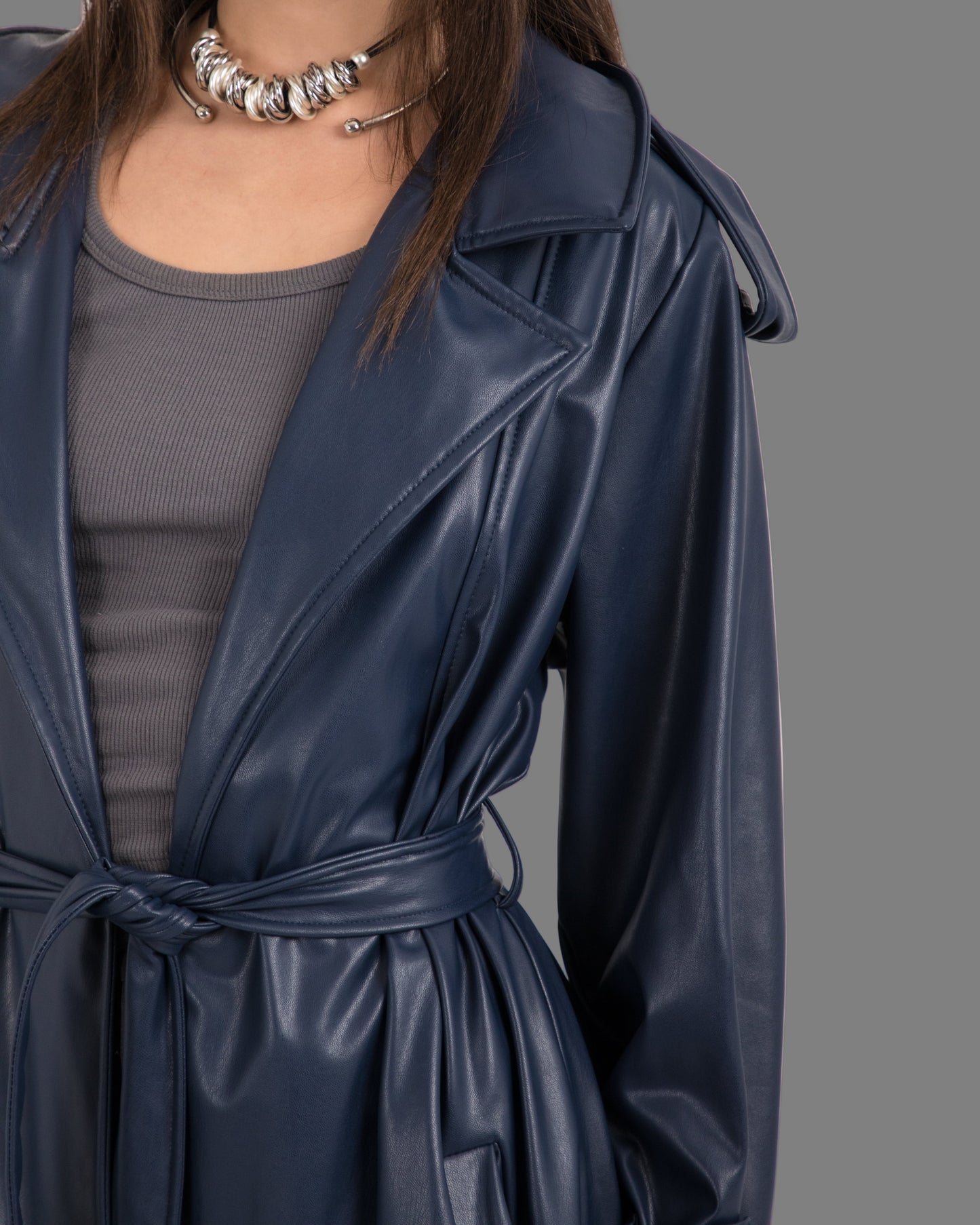 Midnight Blue Trench
