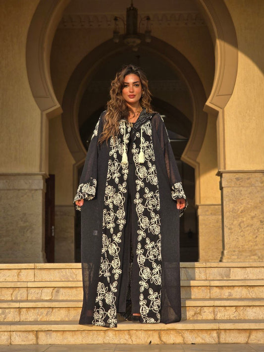 Floral Noir Kaftan