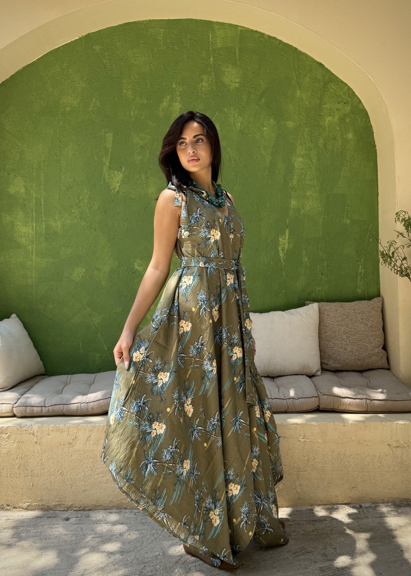 Palm Wrap Dress