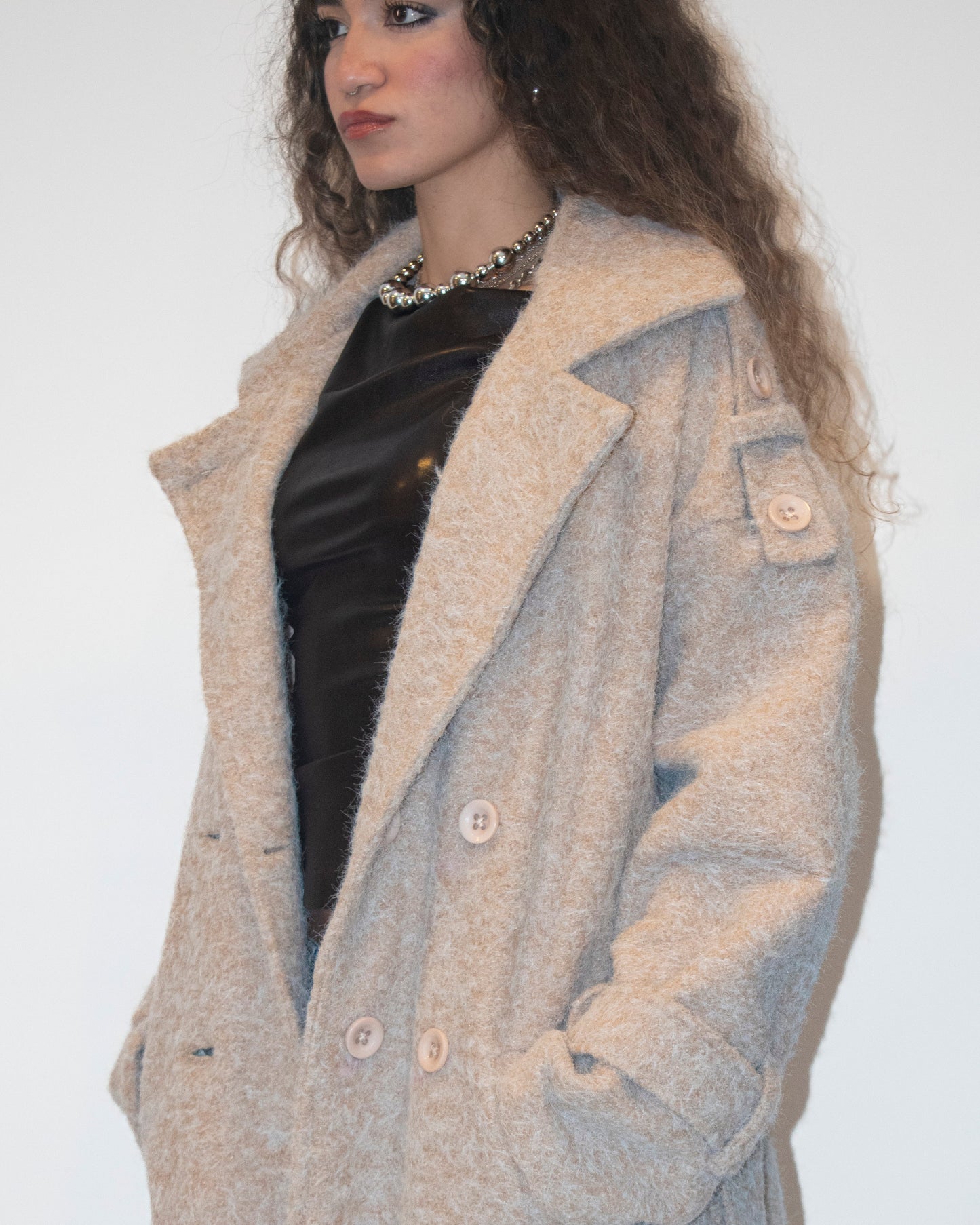 Textured Bordeaux Coat