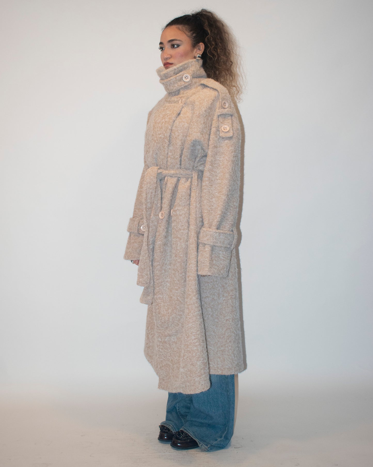 Textured Bordeaux Coat