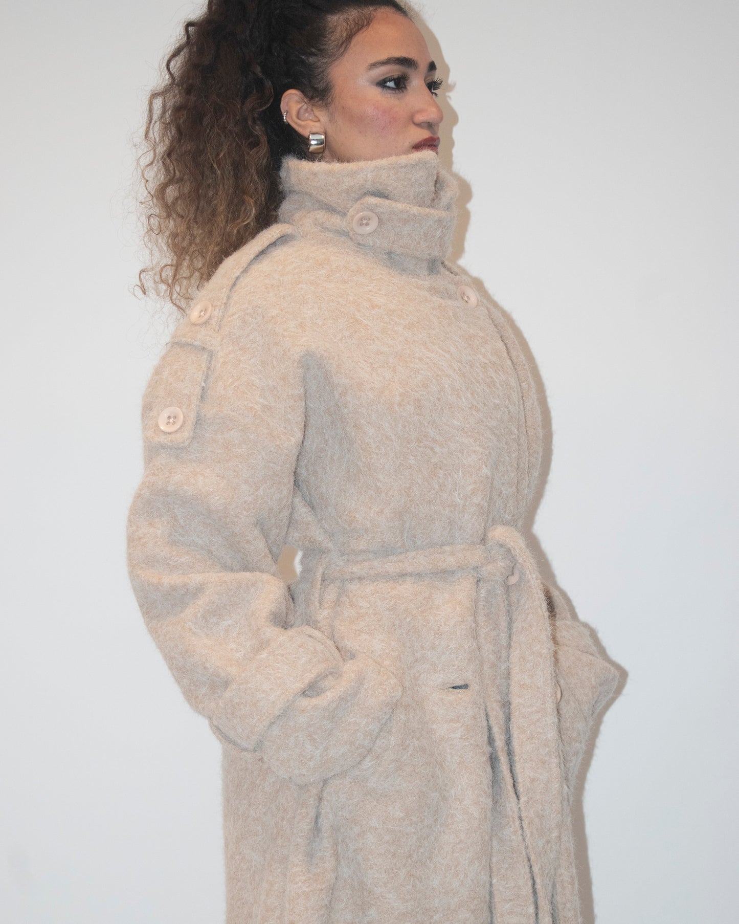 Textured Bordeaux Coat