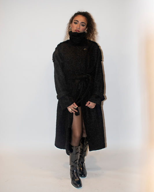 Textured Bordeaux Coat