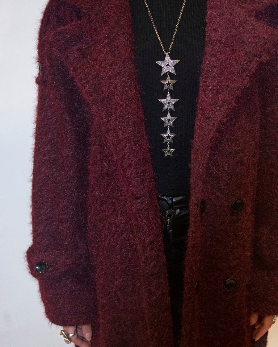 Textured Bordeaux Coat