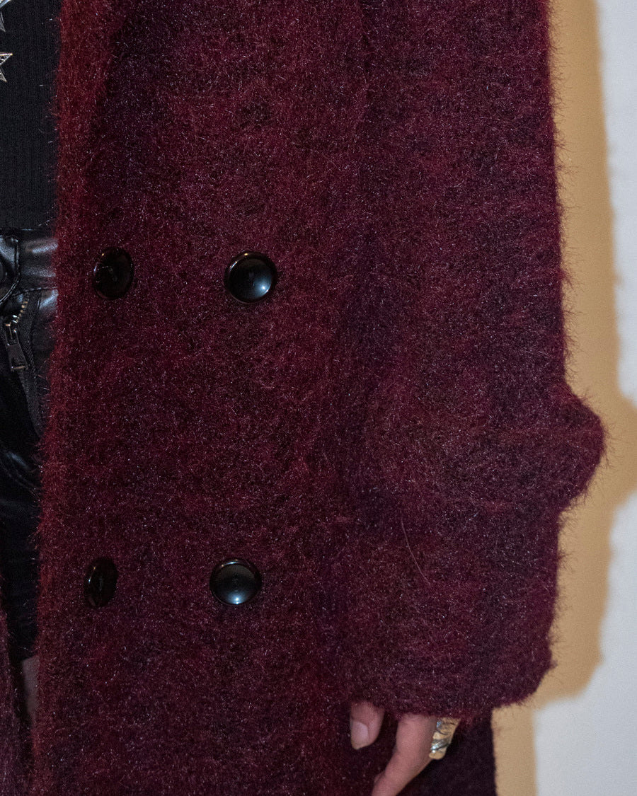 Textured Bordeaux Coat
