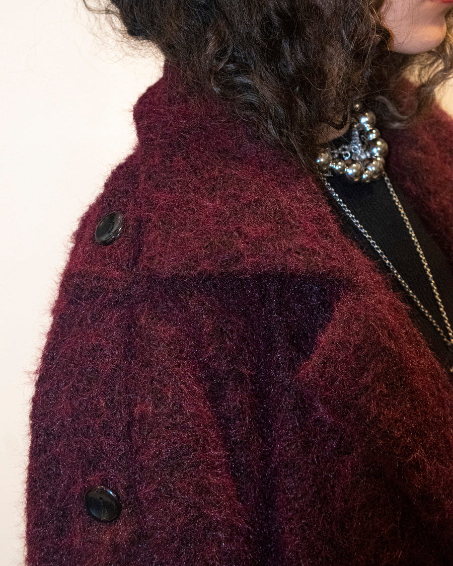 Textured Bordeaux Coat