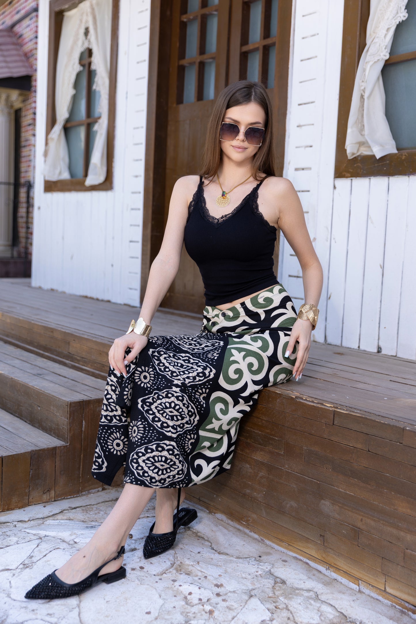 Mosaic Flow Skirt