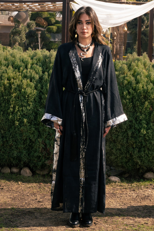 Layali Black Kaftan