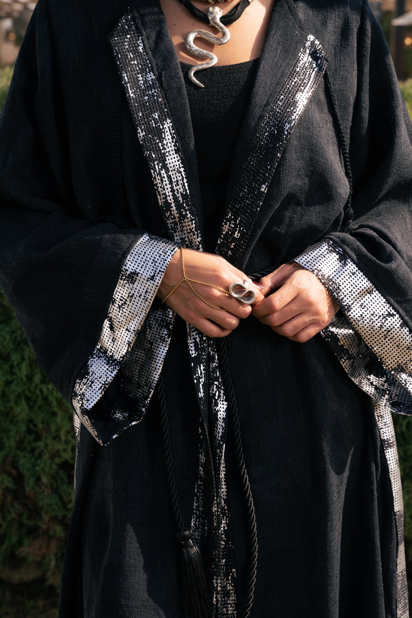Layali Black Kaftan