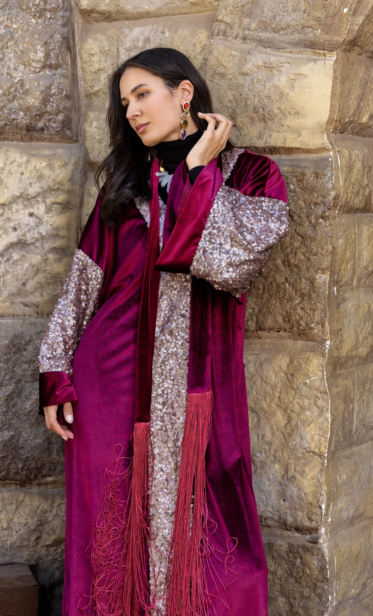 Crimson Reverie Kaftan