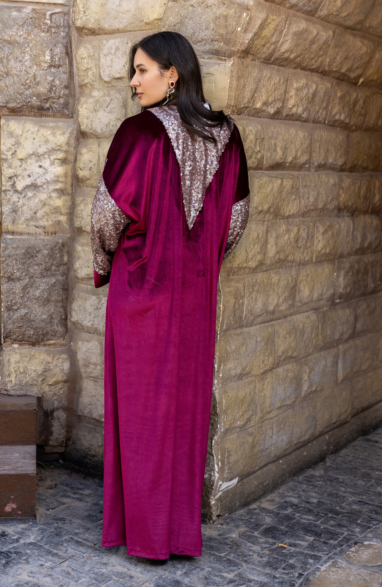 Crimson Reverie Kaftan