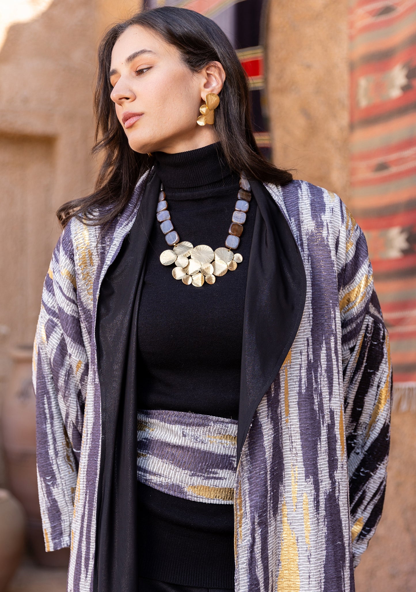 Threaded Horizon Kaftan