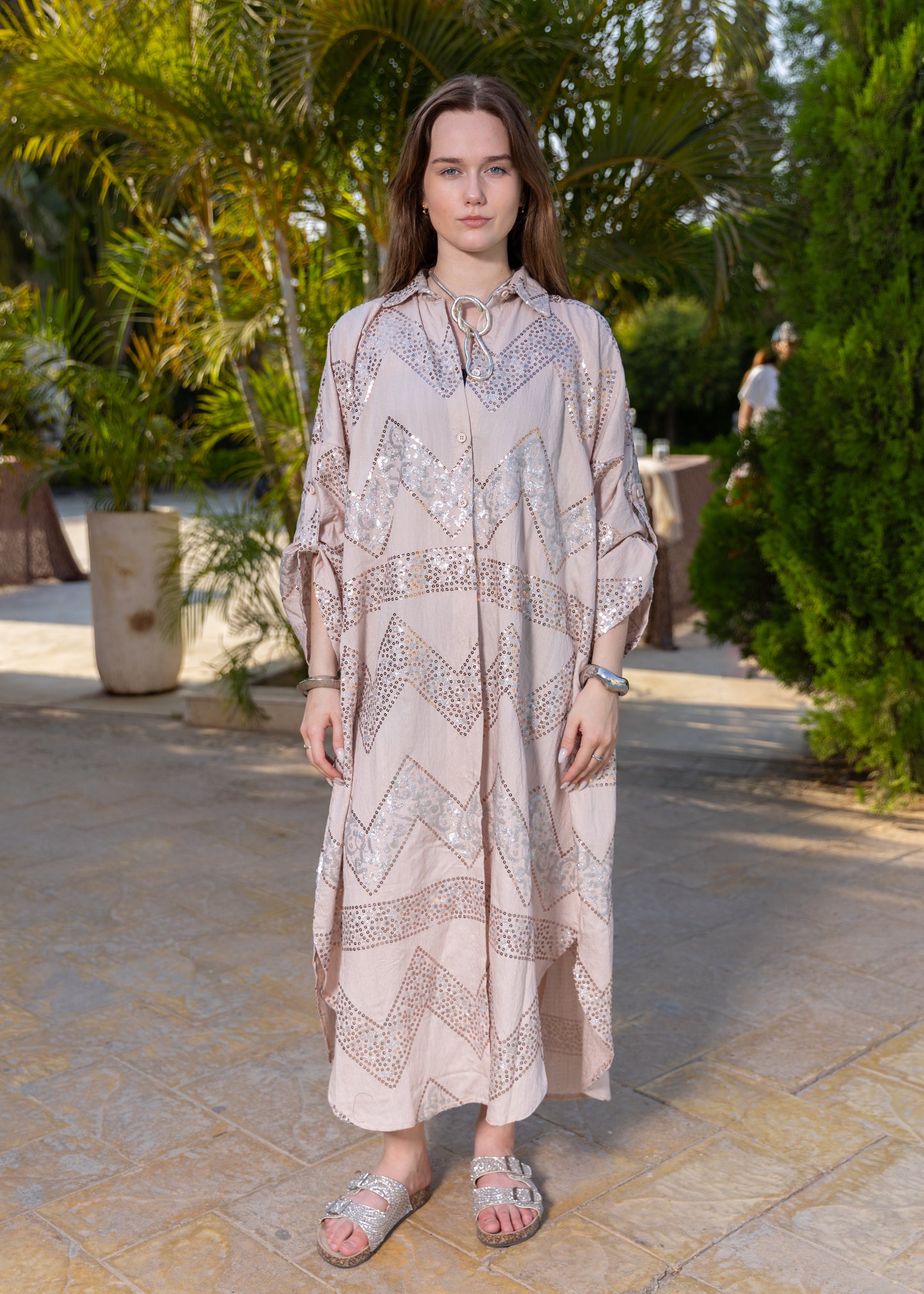 Luna Sequin Shirt Dress