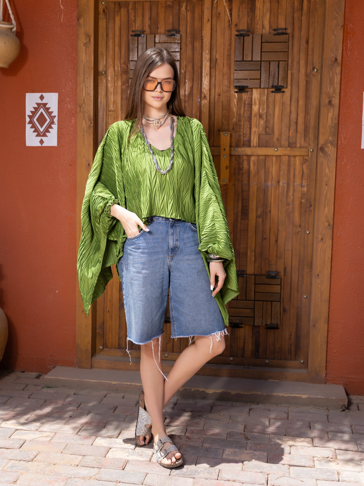Verdant Wave Blouse