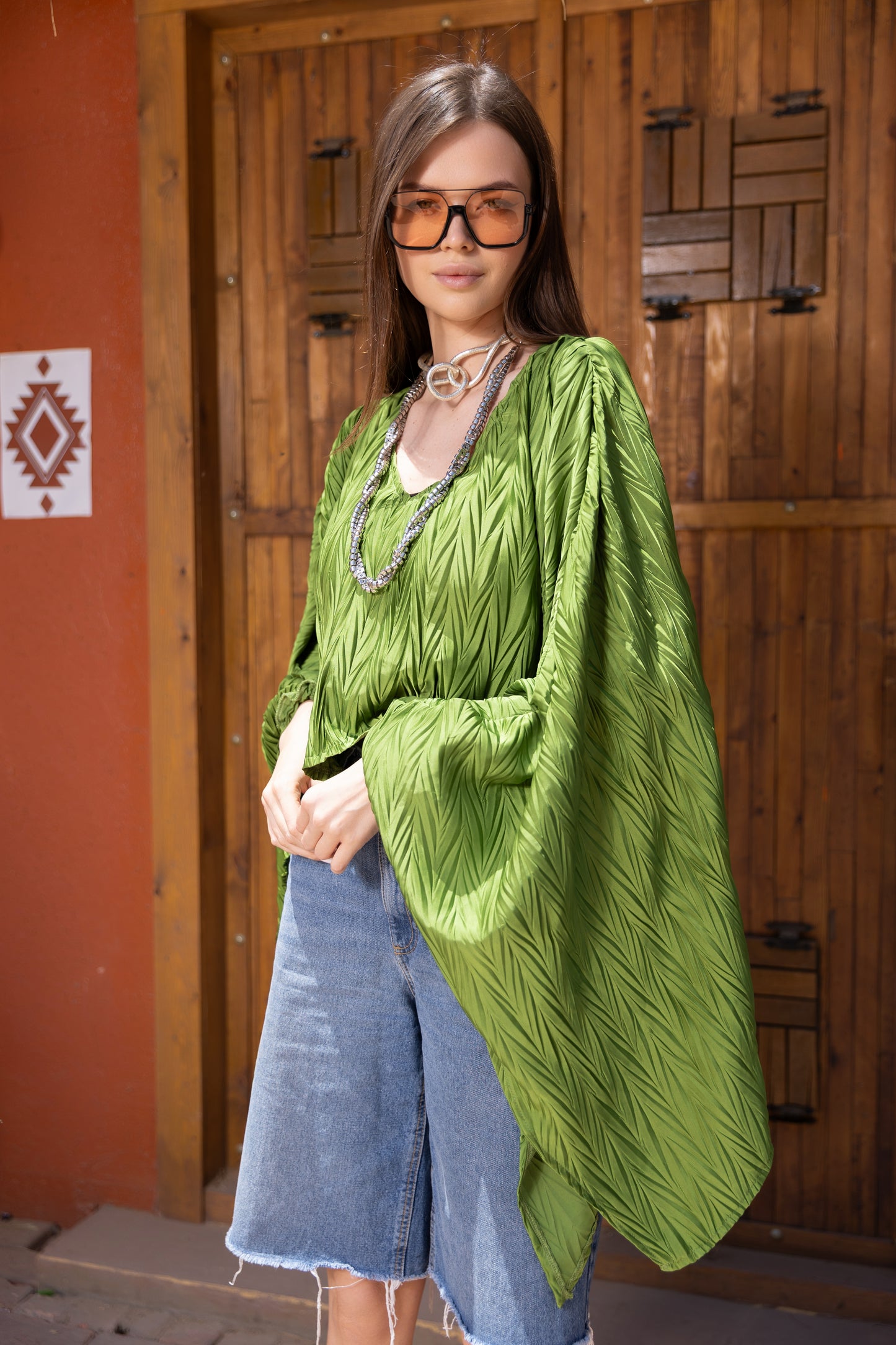 Verdant Wave Blouse