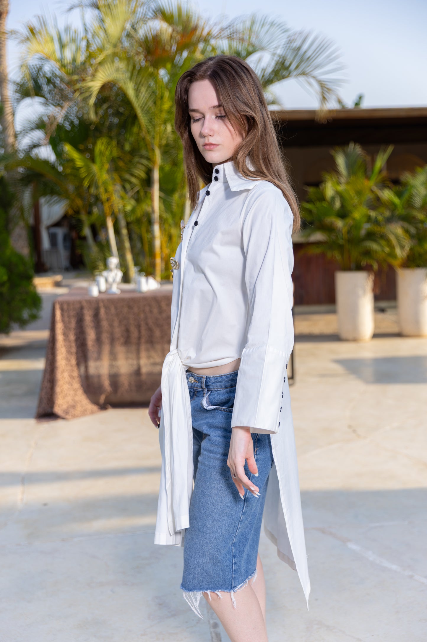 Golden Tide Shirt Dress