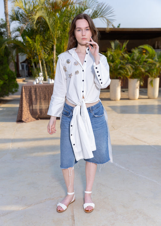 Golden Tide Shirt Dress