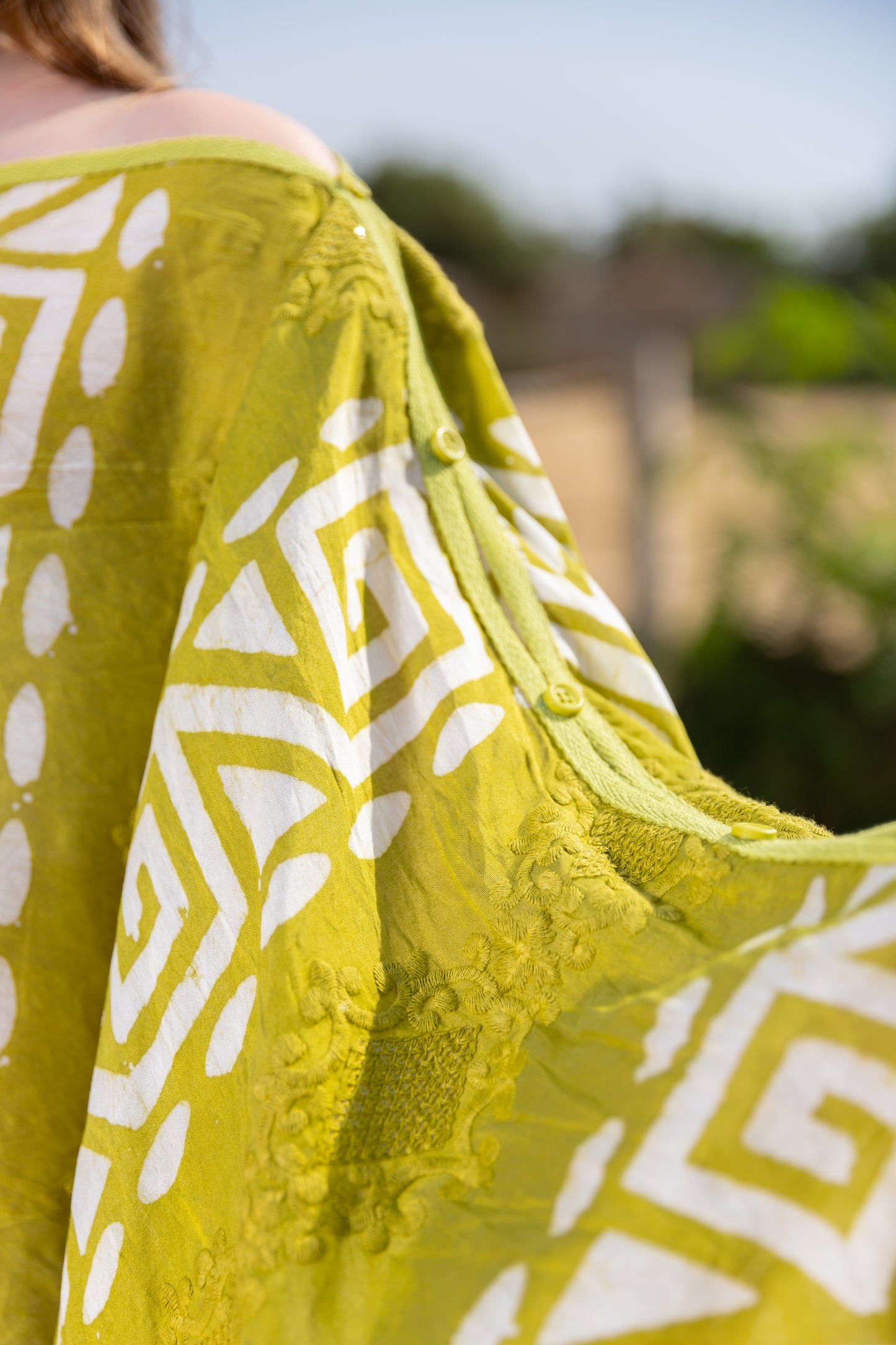 Olive Mirage Boho Blouse