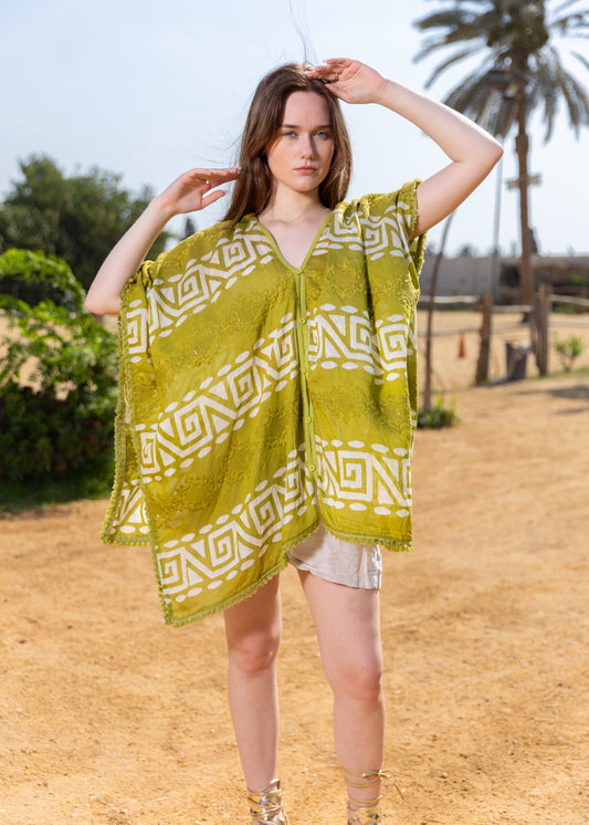 Olive Mirage Boho Blouse