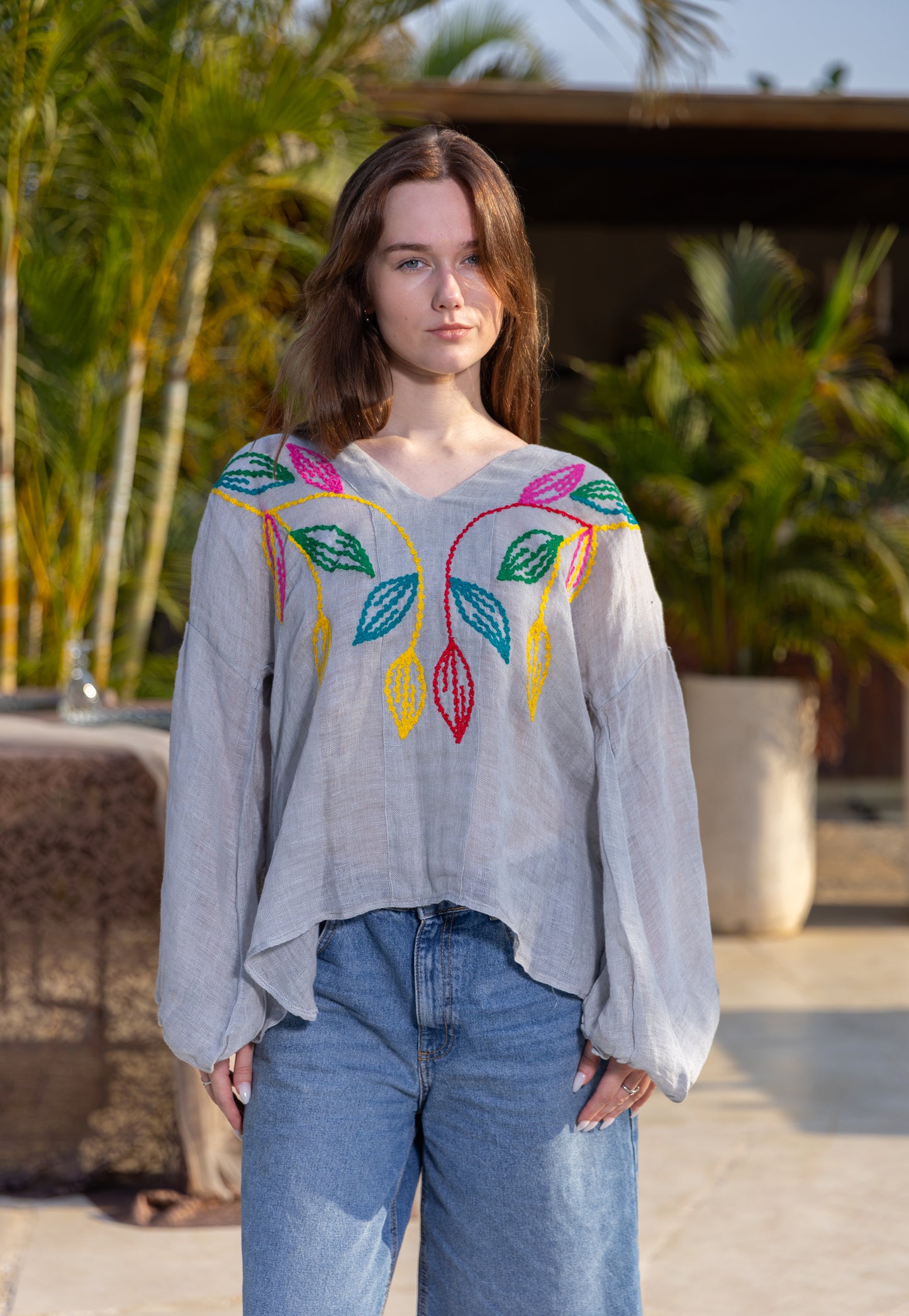 Azure Bloom Blouse