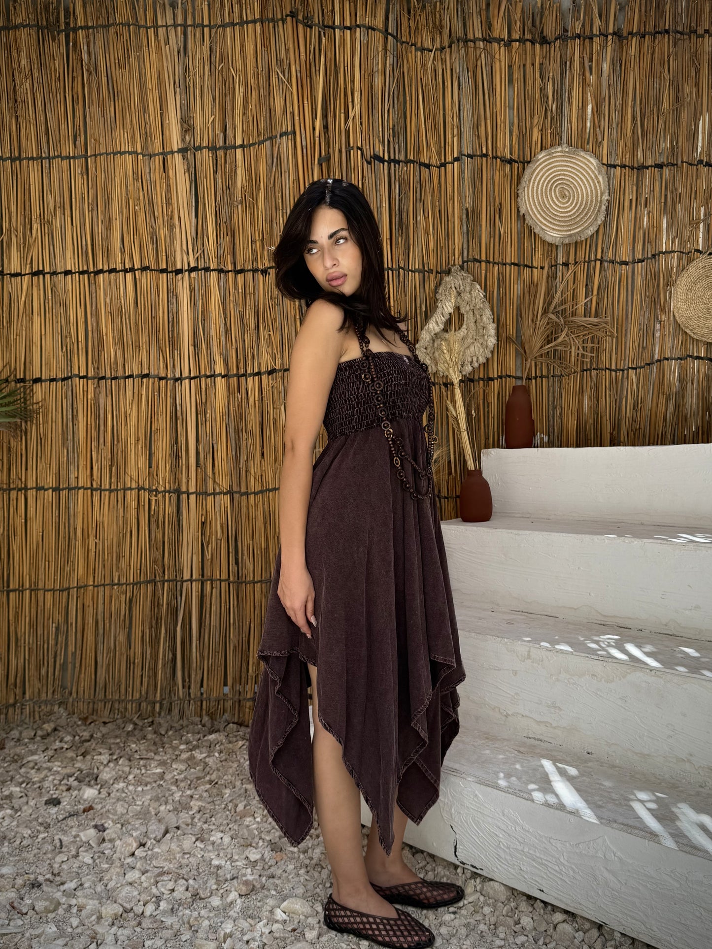 Cocoa Handkerchief Dress