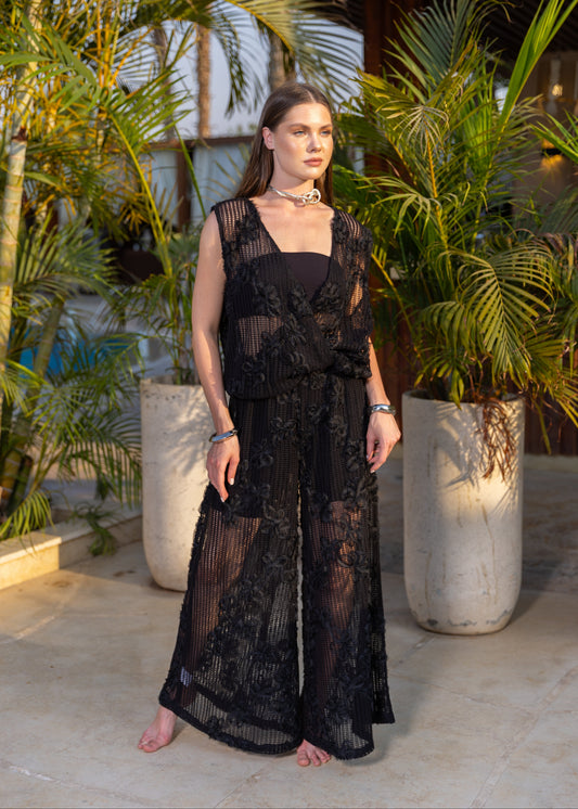 Midnight Lace Two-Piece Set