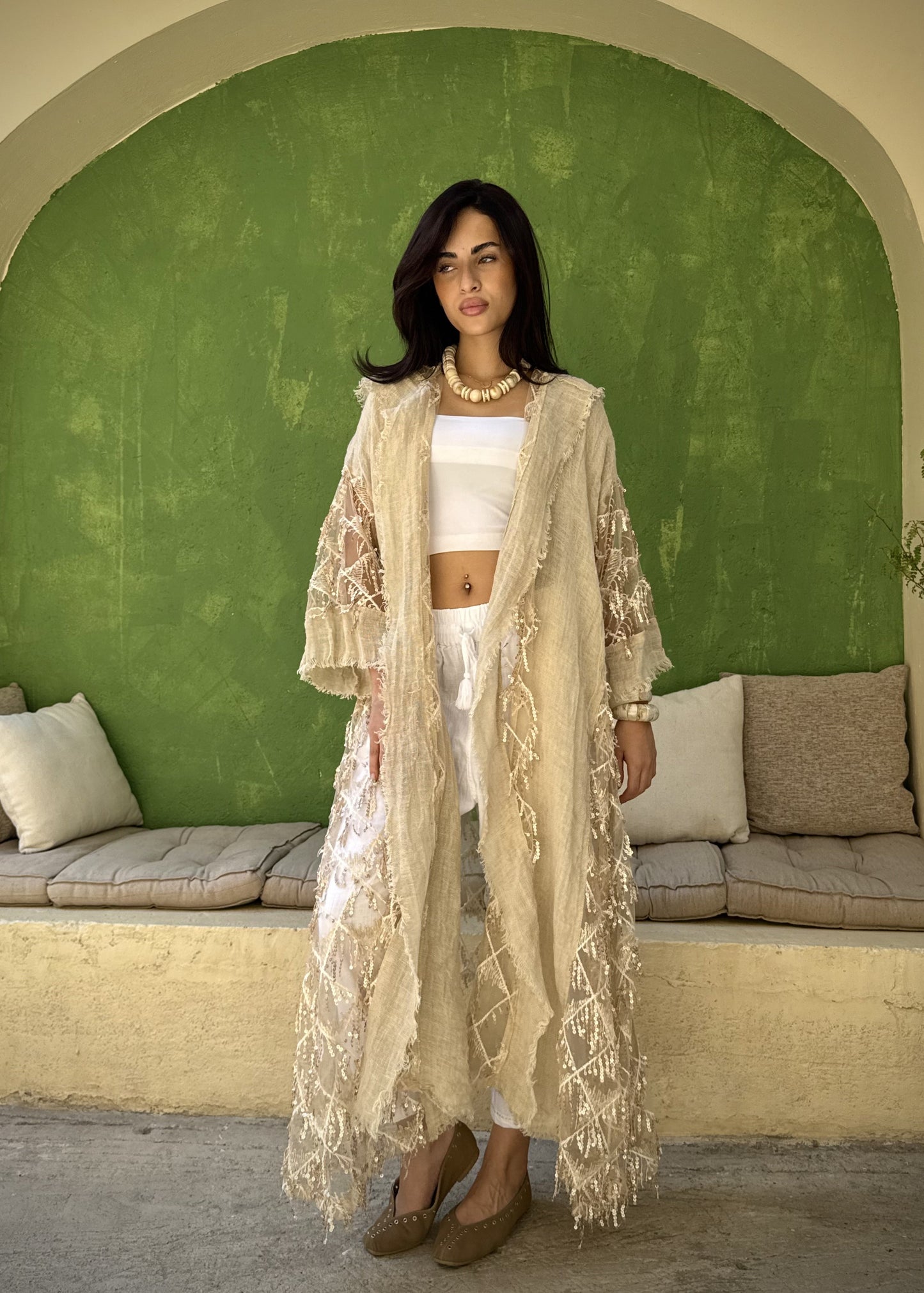Sequin Diamond Kimono