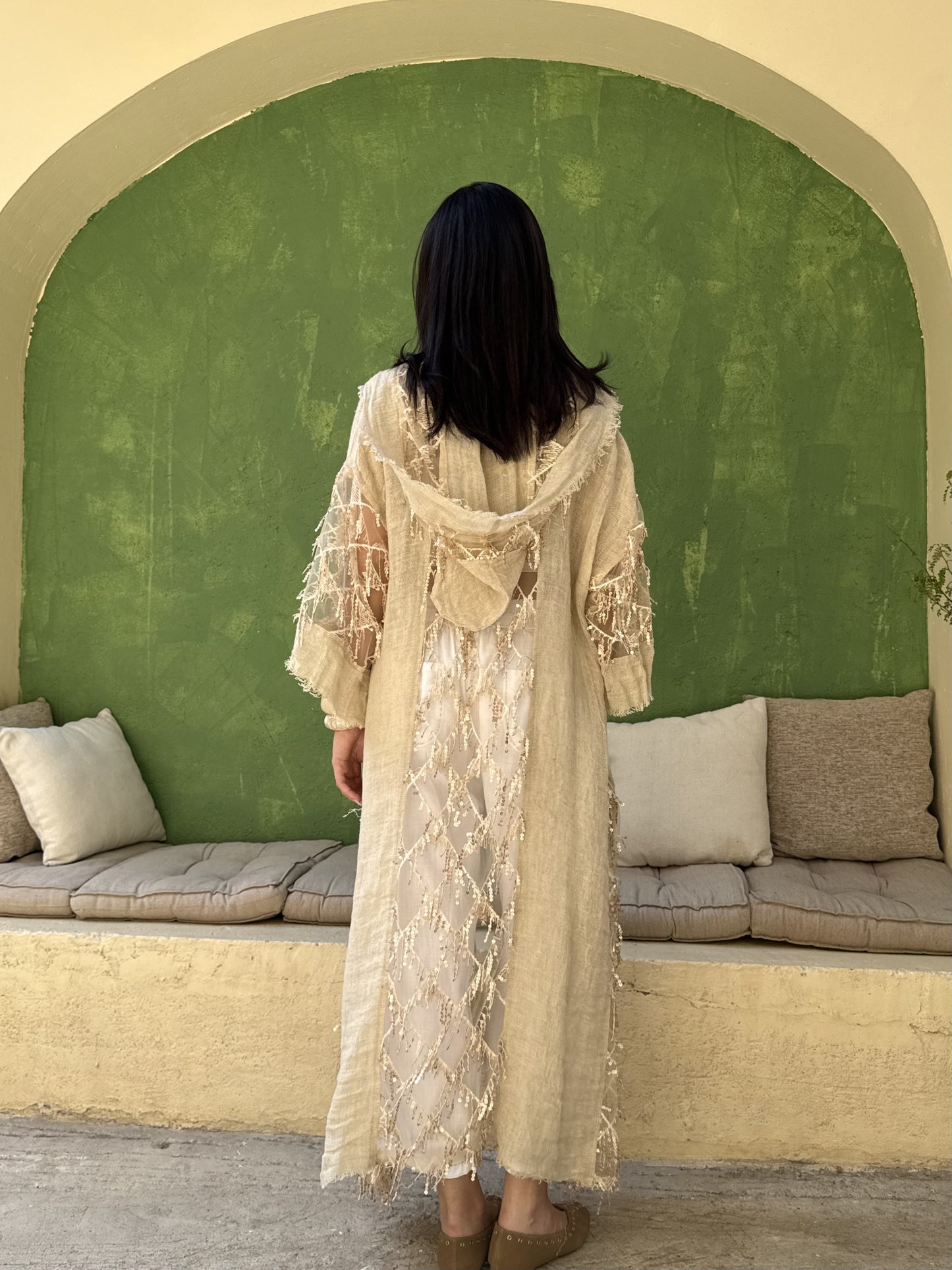 Sequin Diamond Kimono