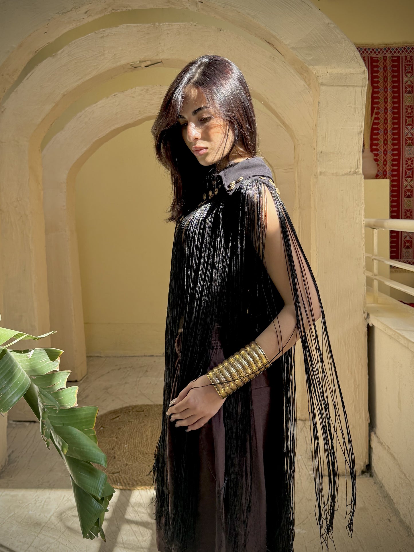 Golden Coin Fringe Vest