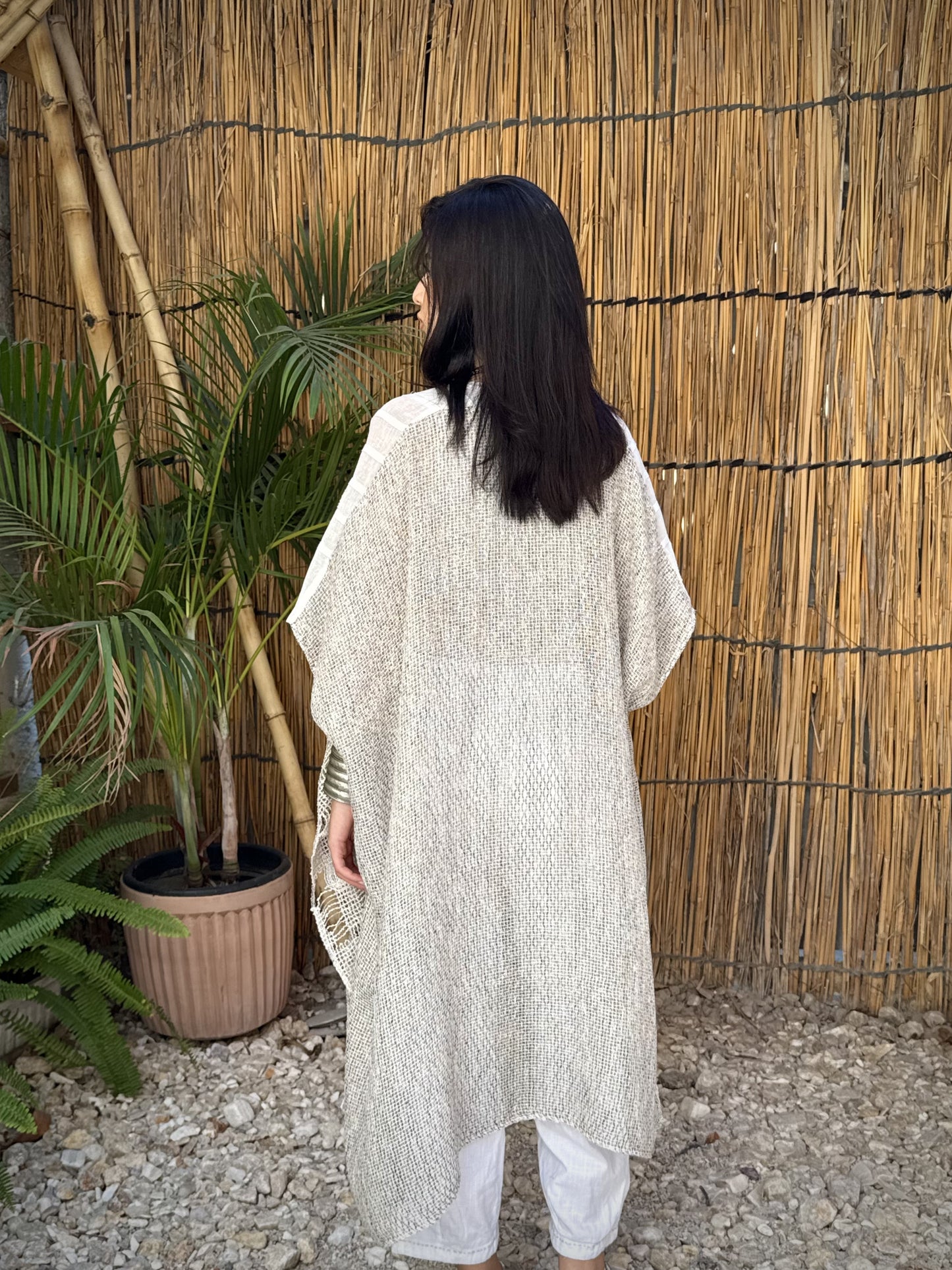 Ivory Tassel Fringe Kimono