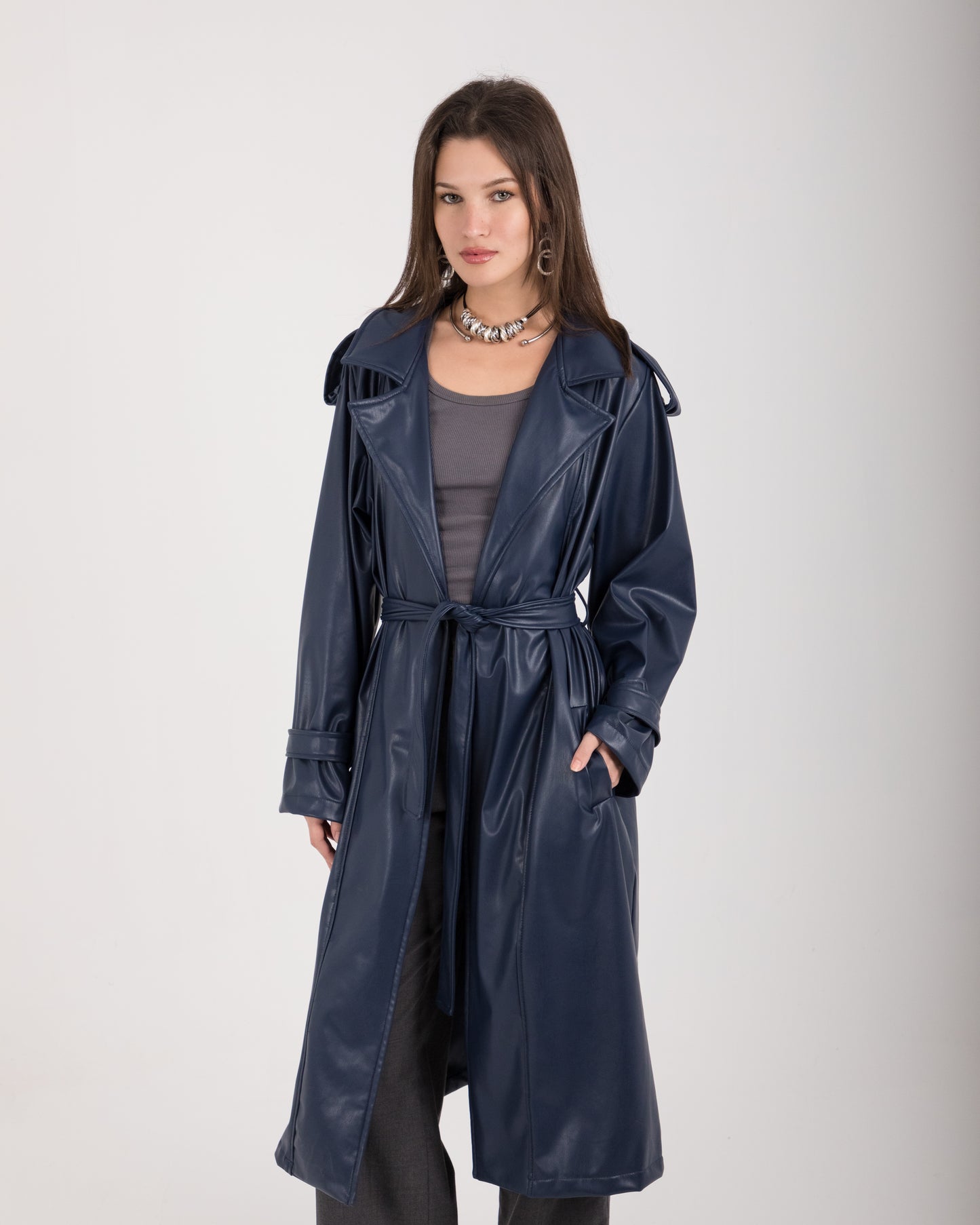 Midnight Blue Trench