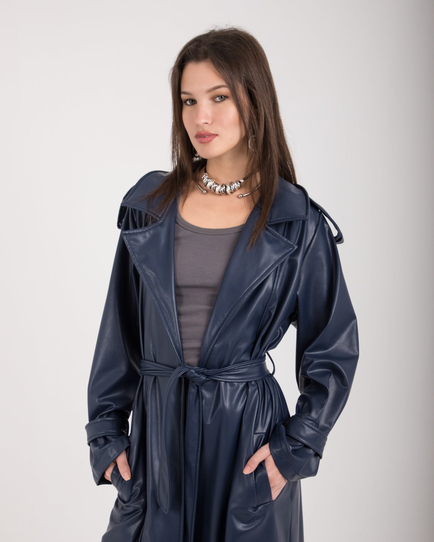 Midnight Blue Trench