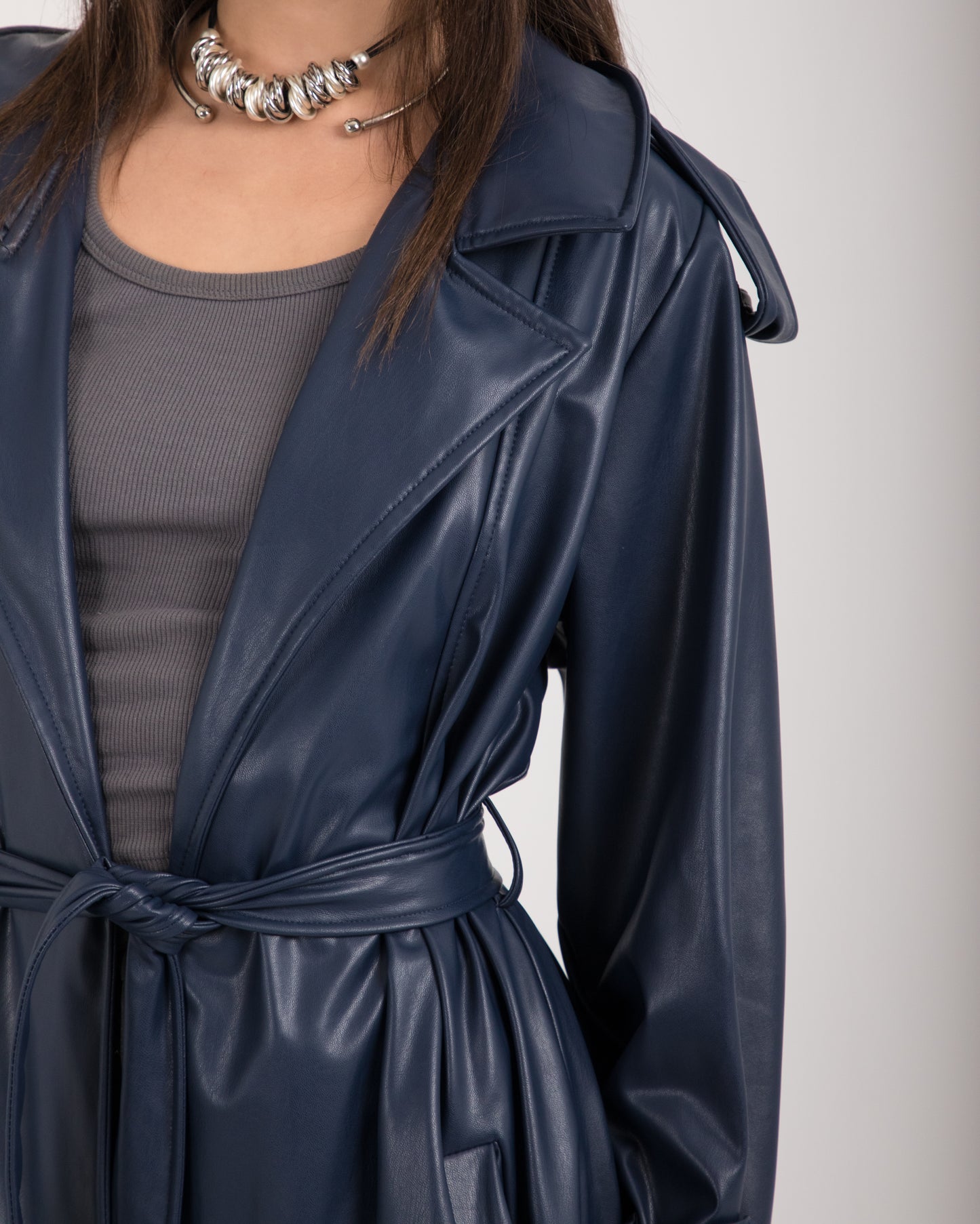 Midnight Blue Trench